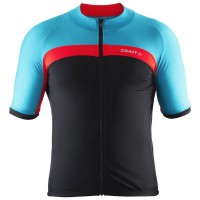 Heren Craft Velo wielershirt - Zwart, Rood, Blauw