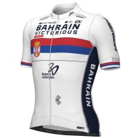 Heren Fietskleding Ale Bahrain Victorious 2024 PRS-shirt - Servisch kampioen