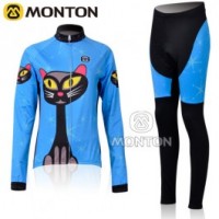2011 Monton Blue Cat Dame Thermal Fietsen kleding 3475