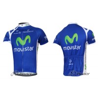 2012 Movistar Fietsshirt Korte mouw blauw 3856