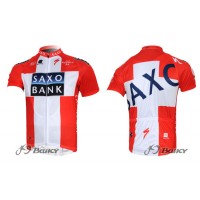 2012 Saxo Bank Pro Team Deens kampioenFietsshirt Korte mouw rood wit 3868