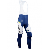 2014 FANTINI Lange Fietsbroeken Bib Blauw geel Wit 1419