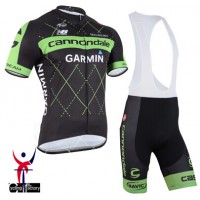2015 Cannondale Garmin Fietskleding Fietsshirt Korte Zwart+Korte Fietsbroeken Bib 1580