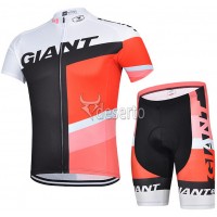 2015 Giant Fietsshirt Korte Mouw+Korte Fietsbroeken Zwart rood 1756