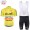 2015 AUDI Castelli Fietskleding Set Fietsshirt Korte Mouwen+Fietsbroek Bib Korte geel 2311