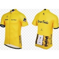 2016 Strava Fietsshirt Korte Mouw geel 2016036662