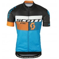 2016 Scott RC zwart geel blauw Fietsshirt Korte Mouw 2016036627