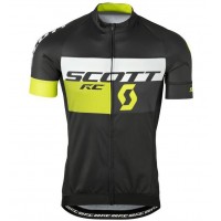 2016 Scott RC zwart geel Fietsshirt Korte Mouw 2016036636
