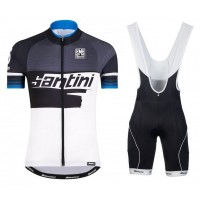 2016 Santini Atom 20 zwart wit blauw Fietskleding Fietsshirt Korte+Korte Fietsbroeken Bib 2016036608
