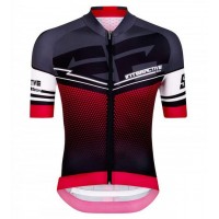 2016 Santini Interactive 30 zwart rood Fietsshirt Korte Mouw 2016036611