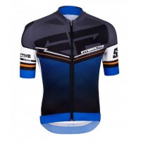 2016 Santini Interactive 30 zwart blauw Fietsshirt Korte Mouw 2016036614