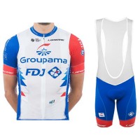 Groupama Fdj 2021 Fietskleding Fietsshirt Korte Mouw+Korte Fietsbroeken Bib 2021167