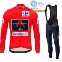 Winter Fleece INEOS Grenadier Spanish Pro Team 2021 Fietskleding Fietsshirt Lange Mouw+Lange Fietsbroek Bib 20210462