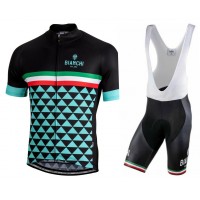 2022 Bianchi Milano Codigoro Black Fietskleding Fietsshirt Korte Mouw+Korte Fietsbroeken Bib PPHnW