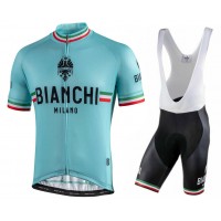 2022 Bianchi Milano Isalle Green Fietskleding Fietsshirt Korte Mouw+Korte Fietsbroeken Bib e0b81