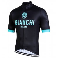 2022 Bianchi Milano Levane Black Wielerkleding Fietsshirt Korte Mouw kJ1ea