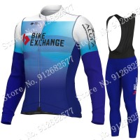 bike exchange 2022 Pro Team Fietskleding Fietsshirt Lange Mouw+Lange Fietsbroek 2022030676