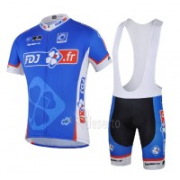 FDJ.fr 2014 Fietspakken Fietsshirt Korte+Korte koersbroeken Bib 954