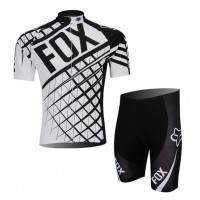 FOX 2014 Fietskleding Fietsshirt Korte Mouwen+Fietsbroek Korte zeem Grey 981