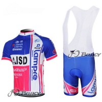Lampre ISD Fietspakken Fietsshirt Korte+Korte koersbroeken Bib wit blauw roze 4255