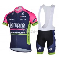 Lampre Merida 2014 Fietspakken Fietsshirt Korte+Korte koersbroeken Bib Blue 1267