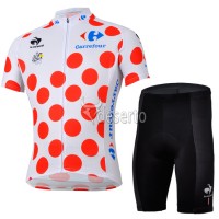Tour de France Bolletjestrui Fietskleding Fietsshirt Korte Mouwen+Fietsbroek Korte zeem 1366