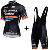 2015 De Rosa Santini Fietskleding Set Fietsshirt Korte Mouwen+Fietsbroek Bib Korte 2131