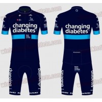 Novo Nordisk 2018 Fietskleding Set wielershirt korte mouwen+koersbroek kort Bib 33nl10020