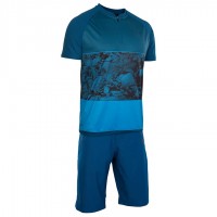 ION Traze AMP Fietskleding Bikeshirt+Bikeshorts Blauw 13O1S 13O1S
