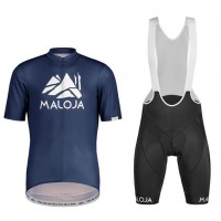 MALOJA SanetschM Fietskleding Wielershirt Korte Mouw+Korte Fietsbroeken Bib Blauw 7I98O 7I98O