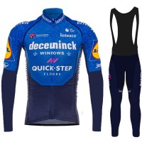 2021 Deceuninck quick step Pro Team Fietskleding Fietsshirt Lange Mouw+Lange Fietsbroek Bib 1010
