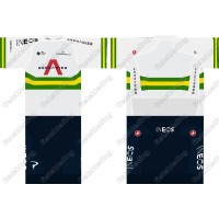 Team INEOS Grenadier 2021 UCI World Champion Fietskleding Set Wielershirt Korte Mouw+Korte Fietsbroeken 2021157