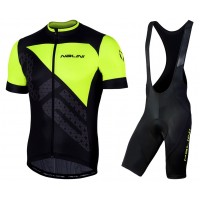 2019 Nalini Volata 20 zwart-geel Fietskleding Set Fietsshirt Korte Mouw+Korte fietsbroeken XGWM995