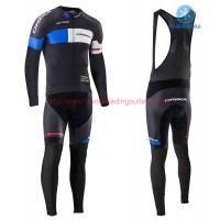 2016 Orbea Team Pro Zwart-Blauw Thermo Wielerkleding Wielershirt lange mouw+Lange fietsbroeken Bib 201717159