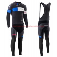 2016 Orbea Team Pro Zwart-Blauw Wielerkleding Wielershirt lange mouw+Lange fietsbroeken Bib 201717160