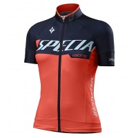 2017 Specialized Racing Dames Oranje-zwart Wielerkleding Fietsshirt Korte 20177034