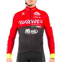 2017 Wilier Pro Team rood-zwart Wielerkleding Wielershirt lange mouw 213762