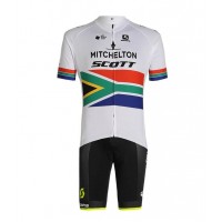 2020 Team MITCHELTON SCOTT South African Champion Fietskleding Wielershirt Korte Mouw+Korte Fietsbroeken Bib NIZDF