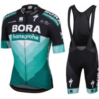 Bora Hansgrohe 2019 Team Fietskleding Set Fietsshirt Korte Mouw+Korte fietsbroeken Bib 190224009