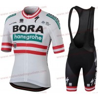 BORA-hansgrohe Austrian champion 2018 Wielerkleding Set Wielershirt korte mouwen+Fiets Koersbroek D134